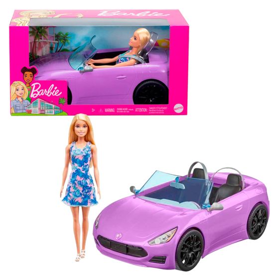 Barbie Auto Descapotable y Barbie