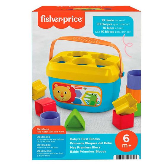 Fisher Price Balde Primeros Bloques del Bebé