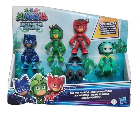 Pj Masks Mision Acuatica Set 4 Personajes
